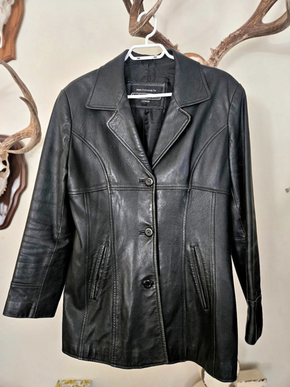Boutique of Leathers Black Leather Jacket Size 10